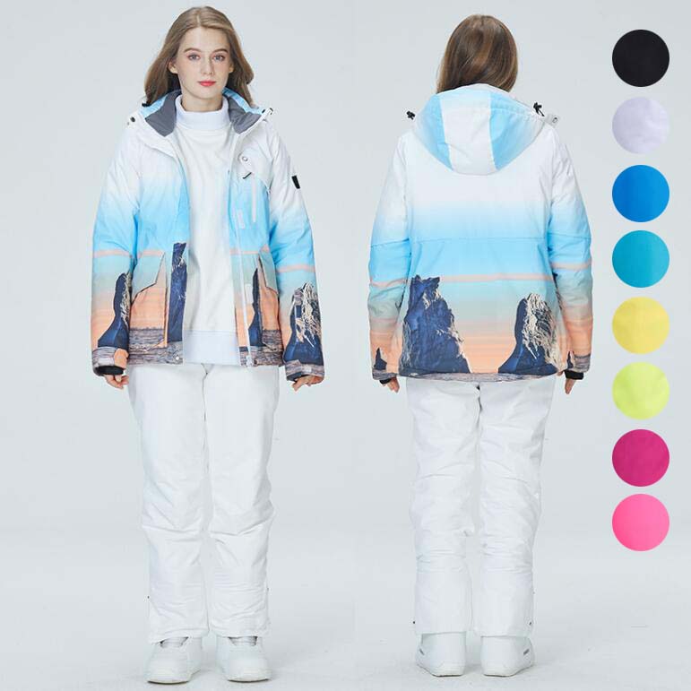 スキーウェア 送料無料 雪服 スノーボードウェア レディース スノボウェア 2点セット ジャケット パンツ 上下セット 防水防風防寒 暖かい 大きいサイズ 雪遊び セットアップ ボードウェア スノーボード スノボー スキー スノボーウェア スノーウェア 韓国風★激安★セール|ビーバーム