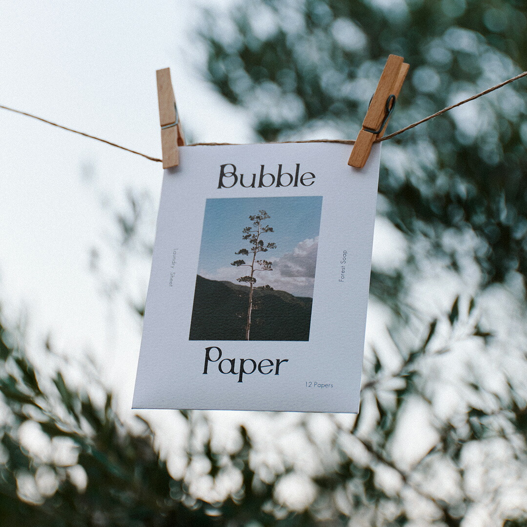 Bubble paper forest soap バブルペーパー 洗濯紙洗剤 洗濯洗剤 シートタイプ 17cm×14cm×0.9cm 12枚 28枚 60枚