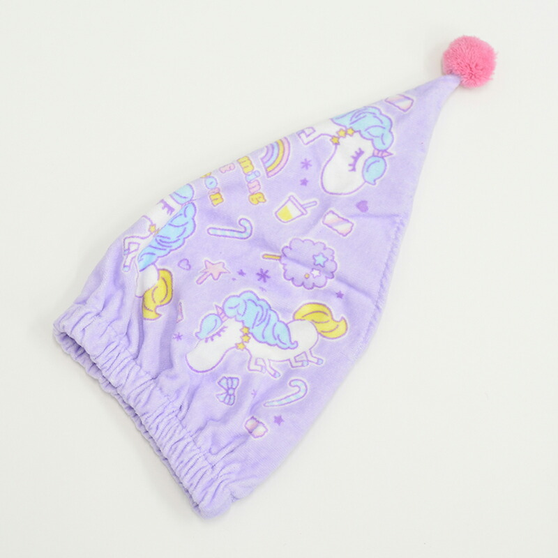 【送料無料】タオルキャップ(頭囲44〜53cm)キャップタオル子供スイミングお風呂上りプール海キッズ女の子男の子こどもヘアキャップかわいい(ネコ音符クマチェリートゥインクルメモリーリボンブルーシェルユニコーンレモン)