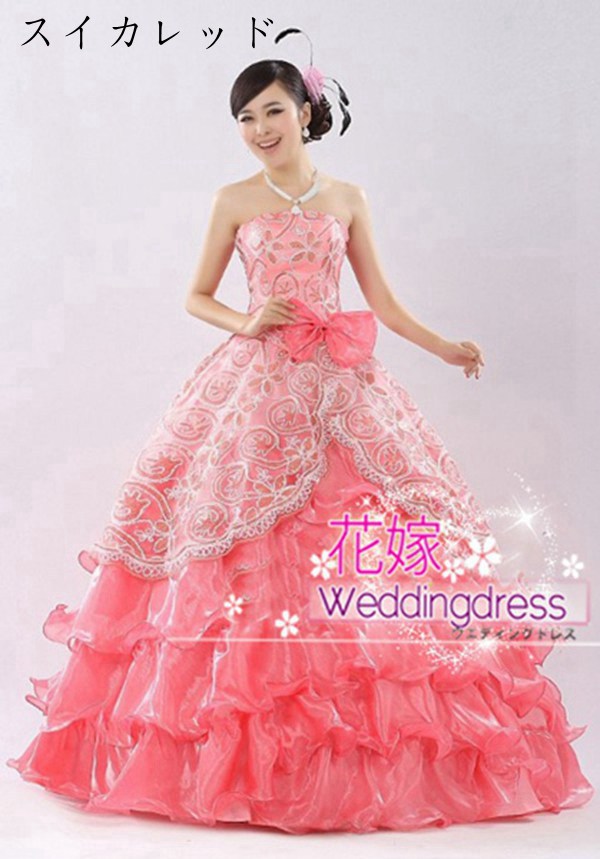 ウエディングドレス Love 大きめサイズ 花嫁ドレス イエロー Diary 演奏会 忘年会 プリンセスライン Of 愛の日記 Love カラー バリエーションドレス色違い カラードレス ロングドレス ウエディング 結婚式 二次会 演奏会 新品 5カラー パープル Of Of カラードレス