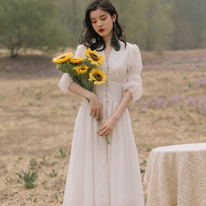 楽天市場 ワンピース 白マキシワンピ ドレス 二次会 花嫁 パーティードレス 二次会に最適 花嫁 二次会 半袖 五分袖 ウェディングドレス 刺繍 マキシ丈 成人式 同窓会 ドレス 二次会 花嫁 忘年会 成人式 イブニングドレス 前撮り 後撮り 二次会 お呼ばれドレス 美美