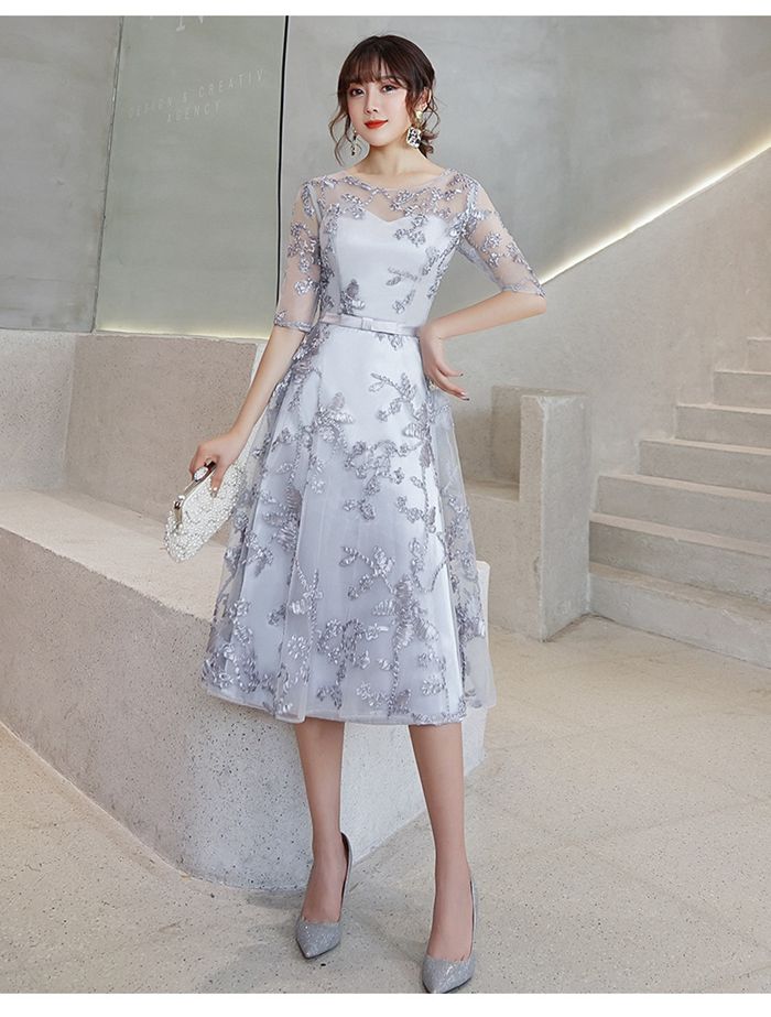 集いウエア 嫁ぐ祝典 ピ 二次会ドレス 鼠色 黒奴 ドレスワン欠片 ミモレ身の丈 ひざ下丈 レディース フリル 結婚式 パーティー 咎人 食事日付 溶々たるサイズ 壮丁 ソフィスティケート 経費 30代 40代 50代 結婚式 入り込む式 二次会 出演会ファンクション お呼ばれ