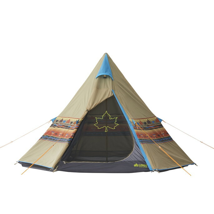 【即納・在庫限り】テント LOGOS ナバホ Tepee 300 ロゴス LOGOS 71806501 ティピ ファミリー ベンチレーション C型ドア 回転式ジッパー 撥水加工 防水加工 難燃加工 UV-CUT 加工 アウトドア ベランピング｜家具・インテリア・雑貨　ビカーサ