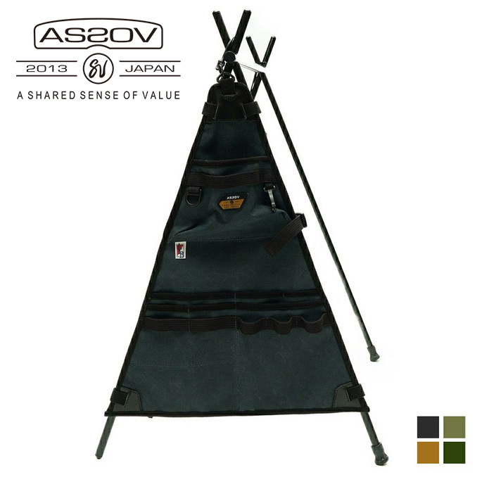 ポケットシェルフ アルバートン キャンバスシリーズ indian hanger インディアン ハンガー ALBERTON HANGER RACK POCKET ALBERTON CANVAS SERIES アッソブ AS2OV 152100 CHARCOAL DARK BEIGE CAMEL KHAKIポケット収納 ウォールシェルフ キャンプ