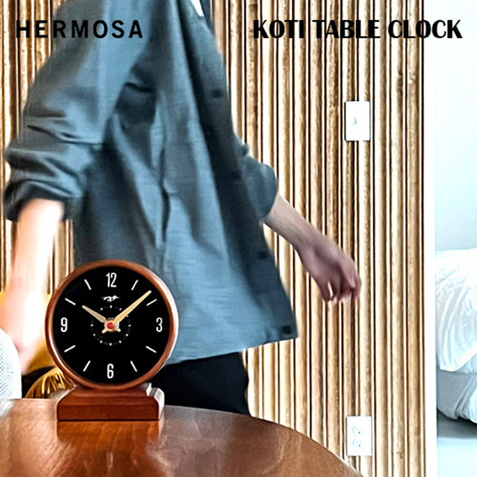 卓上時計 コティ テーブル クロック HERMOSA KOTI TABLE CLOCK 時計 雑貨 RP-003WAL ハモサ重厚感 クラシック|家具・インテリア・雑貨 ビカーサ