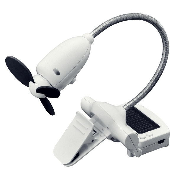センチュリー｜Century Corporation USB＆ソーラー 扇風機 USB-Solar Senpuki ホワイト[USBSOLARSENPUKI]画像
