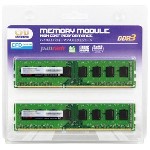 CFD販売｜シー・エフ・デー 増設メモリ Panram デスクトップ用 W3U1600PS-8G [DIMM DDR3 /8GB /2枚][W3U1600PS8G]画像