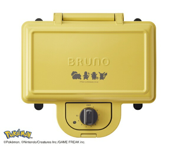 BRUNO｜ブルーノ BOE132-YE ポケモン　ホットサンドメーカー　ダブル イエロー画像
