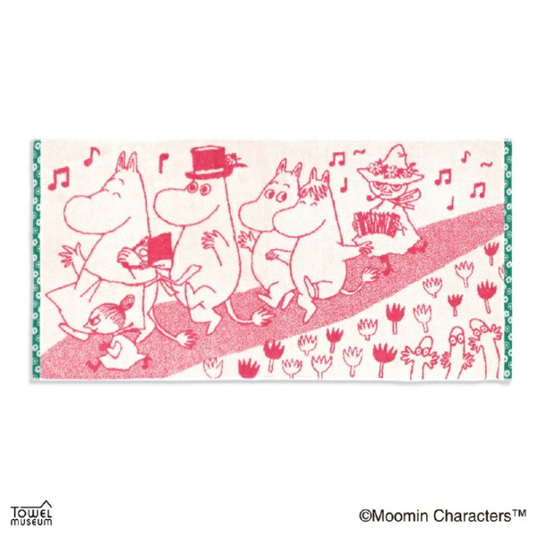 タオル美術館｜Towel Art Museum ムーミン ムーミン大行進 バスタオル×1 (約60×120cm) アイボリー画像