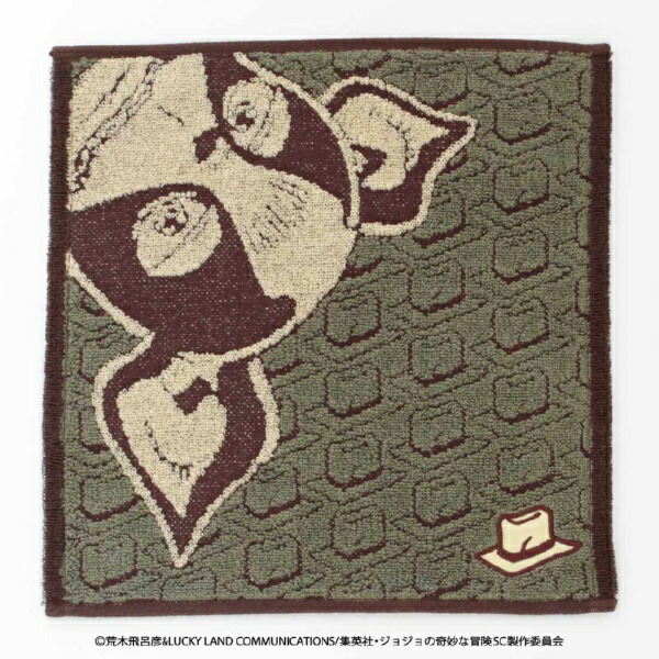 ブルーミング中西｜BLOOMING NAKANISHI 001019-0013-01 ジョジョの奇妙な冒険　スターダストクルセイダースタオルハンカチ　ジョセフ・ジョースター・イギー 001019-0013-01画像