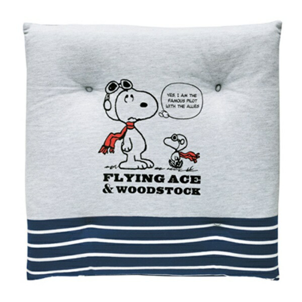 楽天市場 56 06 Bonform フライングスヌーピー シングルクッション グレー Joshin Web 家電とpcの大型専門店