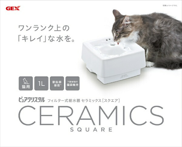 楽天市場 ピュアクリスタル コパン 猫用フィルター式給水器 950ml ベージュ 1台 ピュアクリスタル 楽天24