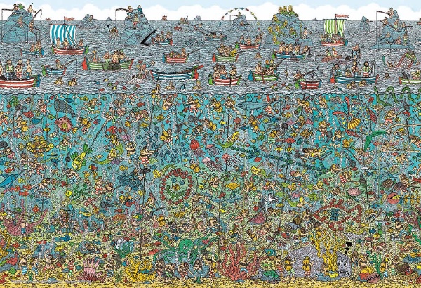 ビバリー｜BEVERLY ジグソーパズル M81-731 WhereS Wally 深海のダイバー画像