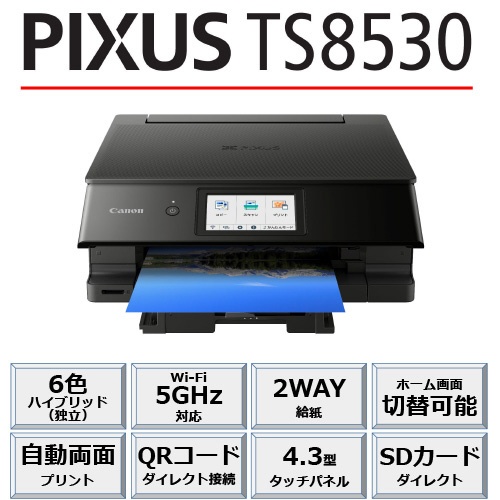 キヤノン｜CANON TS8530 インクジェット複合機 PIXUS ブラック [カード