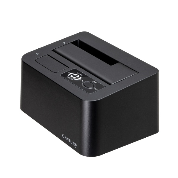 センチュリー｜Century Corporation HDD/SSDスタンド USB-C＋USB-A接続 裸族のお立ち台 DJ MIX ブラック CROSN2U32CP [3.5インチ&2.5インチ対応 /SATA＋NVMe /2台]画像