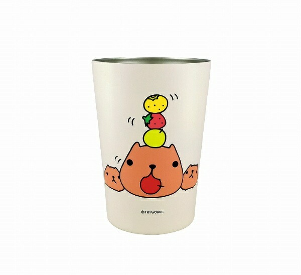東亜金属｜TOA カピバラさん 2WAY二重タンブラー M 450ml フルーツ 202-035画像