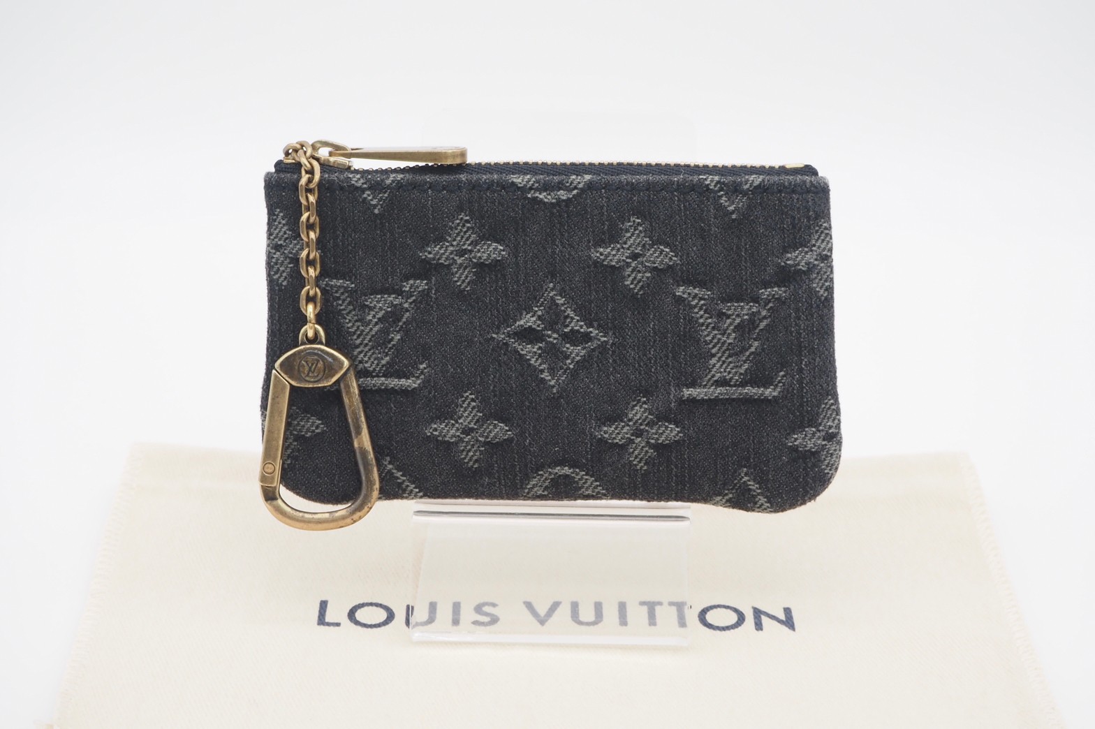 LOUIS VUITTON コインケース ポシェット クレ モノグラム デニム 小物