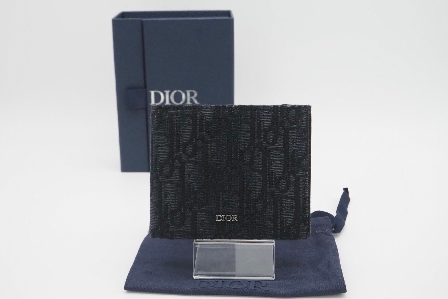 DIOR ディオール オブリーク ジップウォレット 二つ折り財布 ベージュ