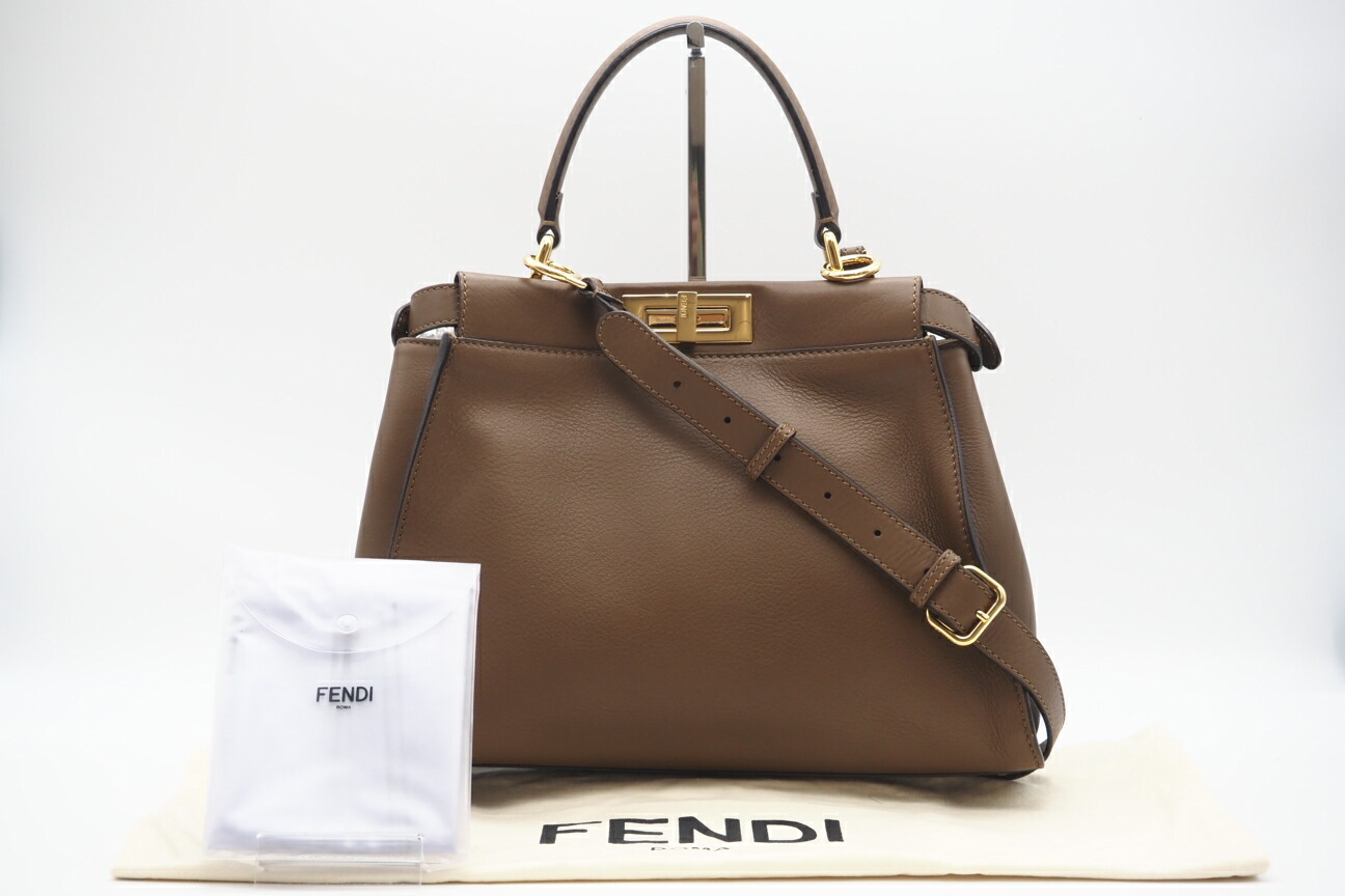 楽天市場】【美品】 FENDI ピーカブー レギュラー ハンドバッグ 2way