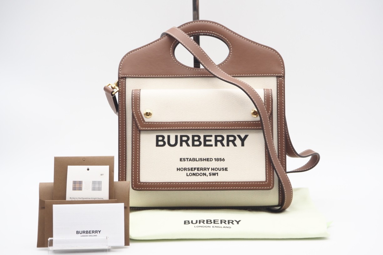 BURBERRY バーバリー ハンドル付きショルダーバッグ ミニポケットバッグ BURBERRY (バーバリー) 2WAY ミニポケット ハンドショルダー