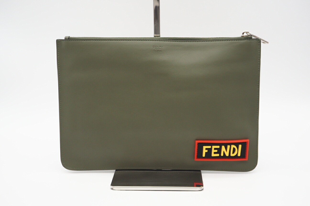 Fendi ロゴプリント ポーチ Fendi マルチカラーFFファブリックチェーンポーチ () IFCHIC.COM