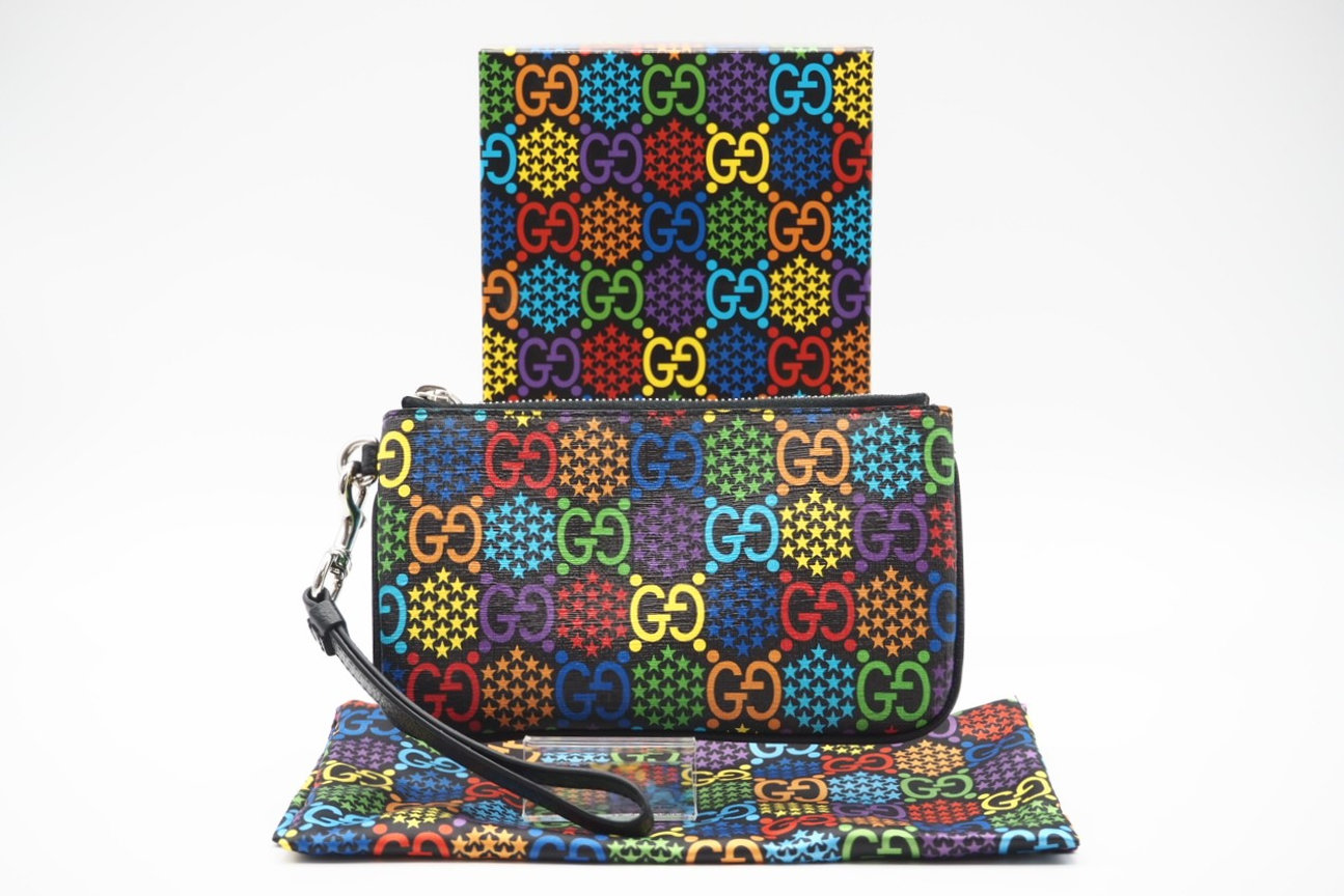 GUCCI オールドグッチ シェリーライン GG柄 ポーチ ネイビー オールドグッチ シェリーライン GG 柄 レザー ポーチ ネイビー
