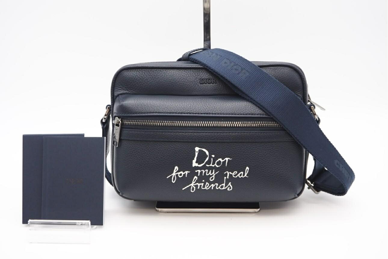 ★3日以内返品可★ 美品 Dior クリスチャンディオール なめし革 DIOR ＆ HYLTON NEL ショルダーバッグ 1ESPO340FRY_H56E 伝達人御徒面子 米国海軍 なめし革 メンズ【中古】