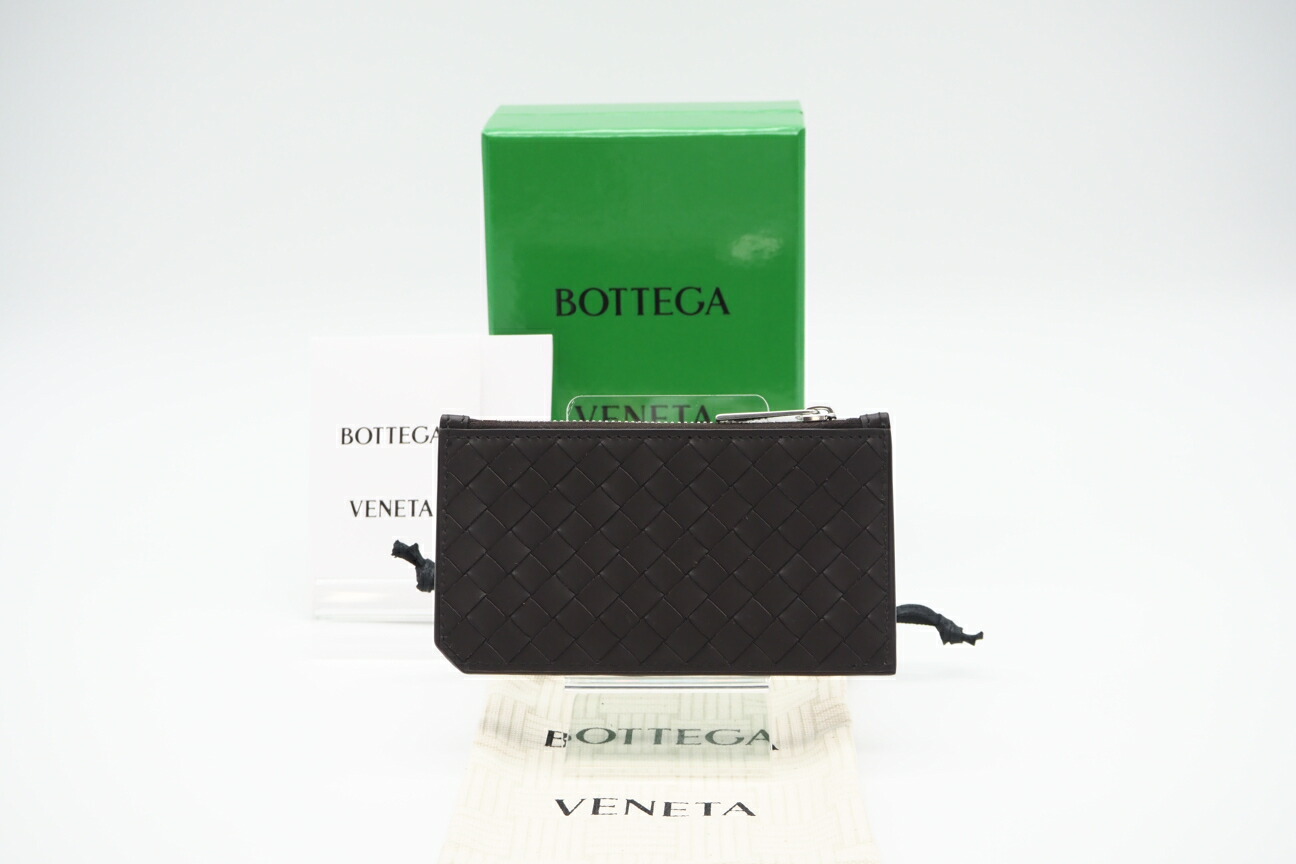 ★3日以内返品可★ 極美品 BOTTEGAVENETA ボッテガヴェネタ イントレチャート なめし革 フラグメントケース 805827V4LQ18803 コインケース 赤銅色 なめし革 メンズ【中古】
