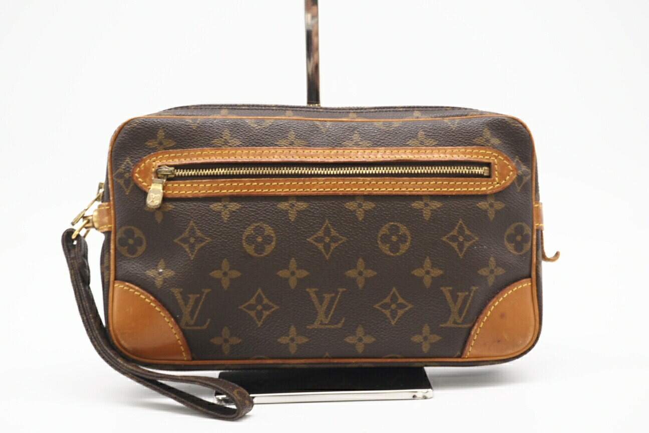 ★3日以内返品可★ LOUIS VUITTON ルイ・ヴィトン モノグラム マルリー ドラゴンヌGM M51825 ハンドバッグ ブラウン コーティングキャンバス メンズ【中古】
