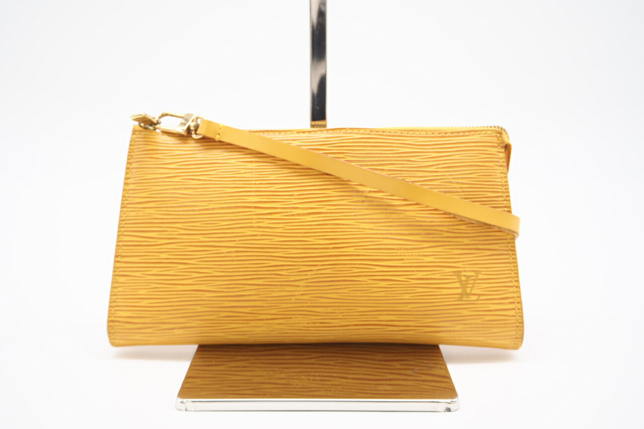 ★3日以内返品可★ LOUIS VUITTON ルイ・ヴィトン エピ アクセソワール M52959 ポーチ イエロー コーティングキャンバス レディース【中古】