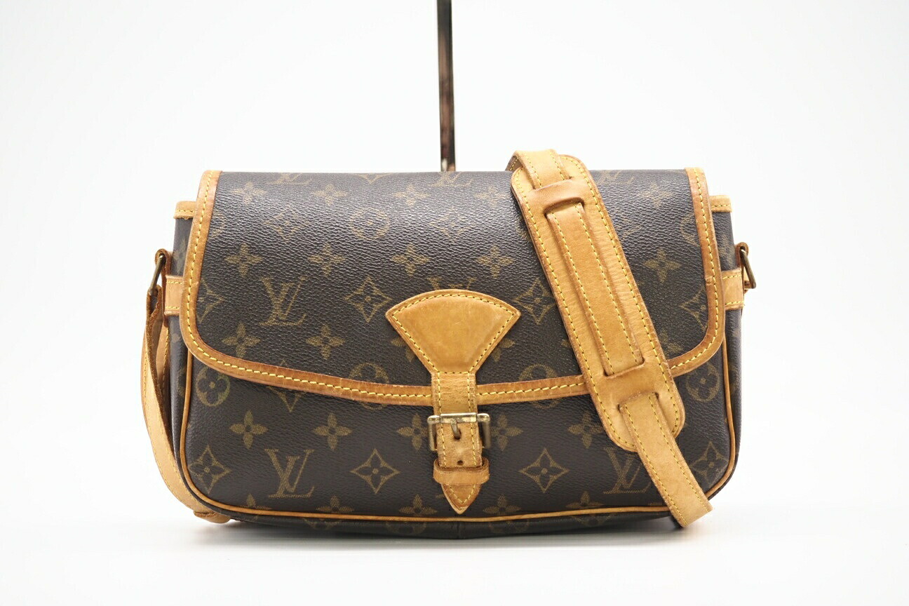 ★3日以内返品可★ LOUIS VUITTON ルイ・ヴィトン モノグラム ソローニュ M42250 ショルダーバッグ ブラウン コーティングキャンバス レディース【中古】