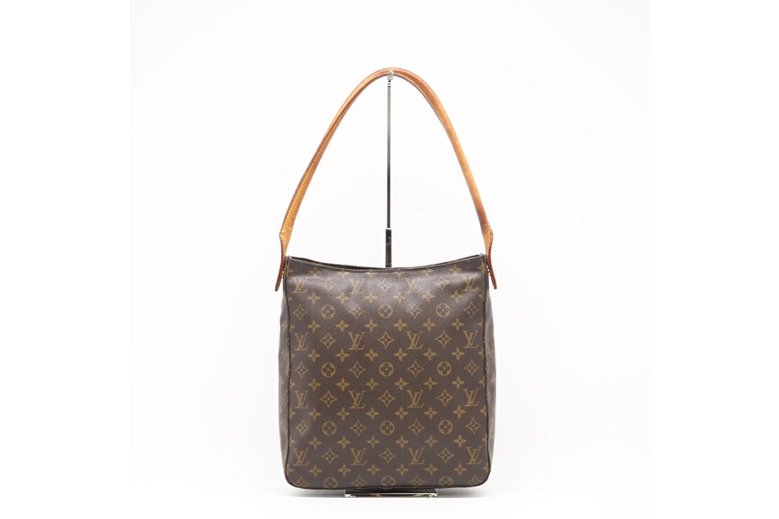 ★3日以内返品可★ LOUIS VUITTON ルイ・ヴィトン モノグラム ルーピングGM M51145 ハンドバッグ ブラウン コーティングキャンバス レディース【中古】