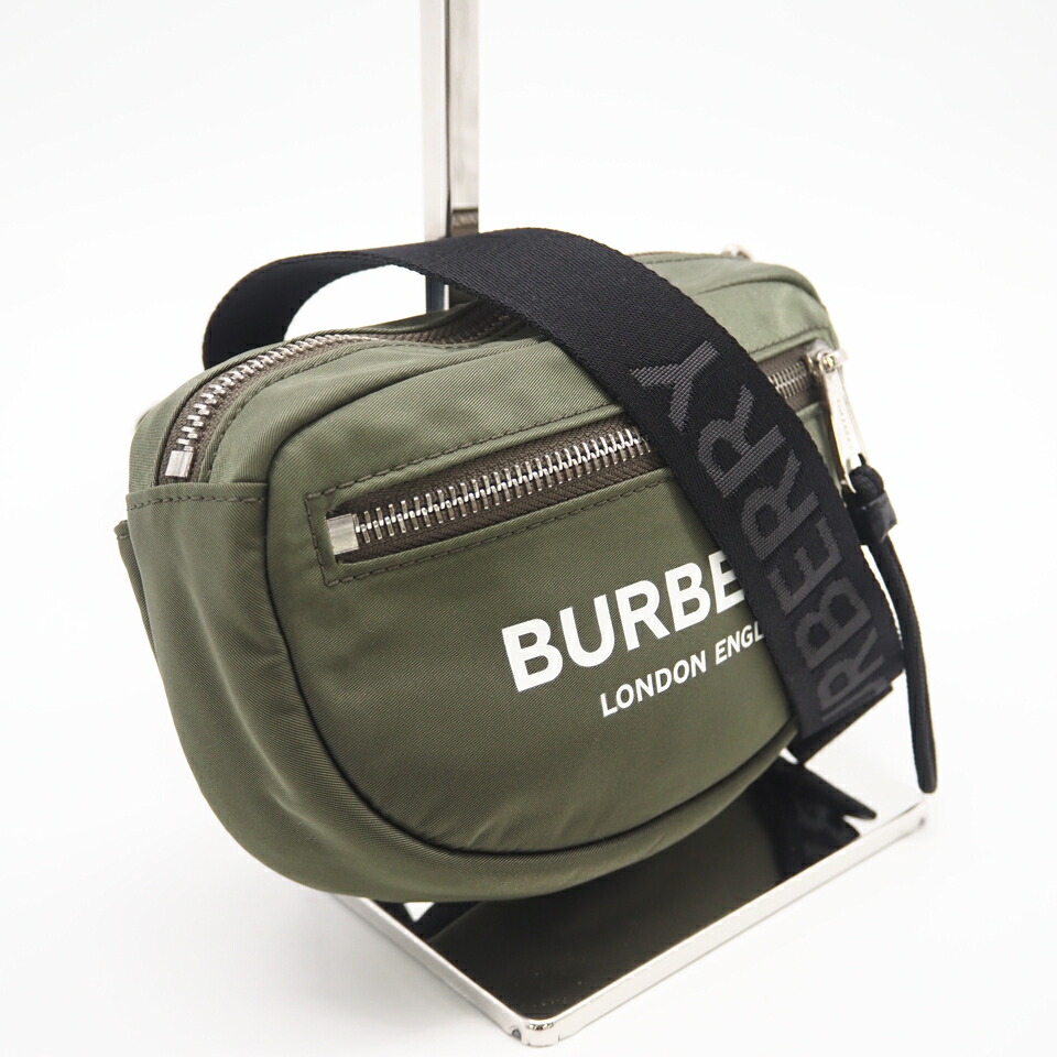 ★3日以内返品可★ 美品 BURBERRY バーバリー ナイロン CANNON ML ロゴプリント ウエストバッグ 8014524 ウエストバッグ カーキ ホワイト ブラック ナイロン メンズ【中古】|リユースショップ BICLOCK