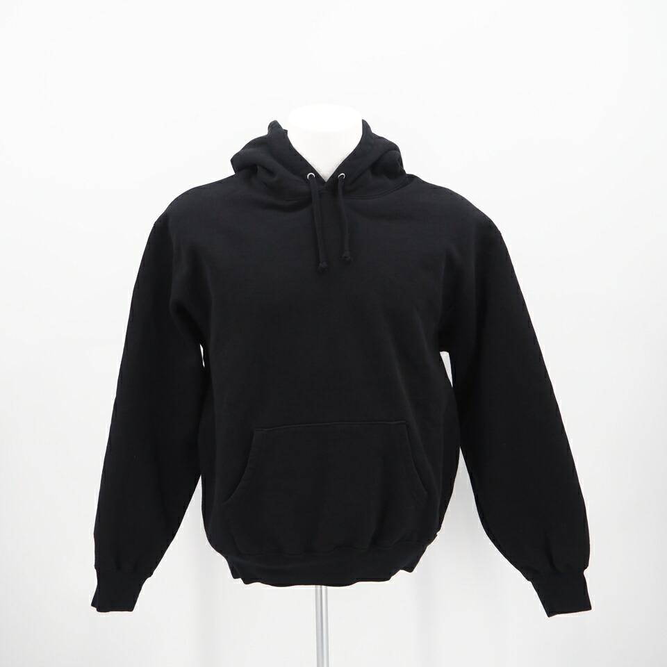 ★3日以内返品可★ 美品 Supreme シュプリーム コットン Satin Applique Hooded Sweatshirt パーカー プルオーバー フーディ ブラック 170/92A S S - パーカー ブラック ポリエステル レディース【中古】