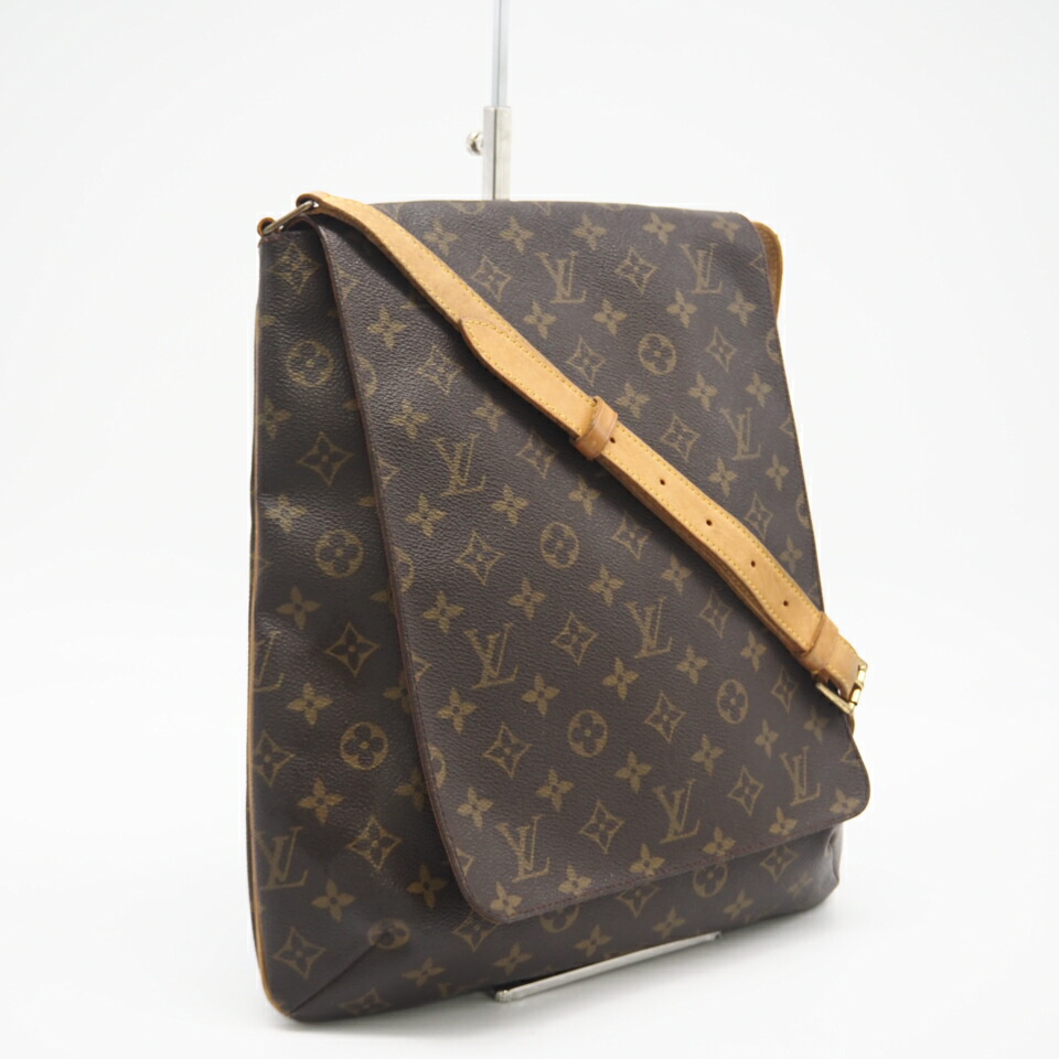 ★3日以内返品可★  LOUIS VUITTON ルイ・ヴィトン モノグラム ミュゼット M51256 ショルダーバッグ 赤銅色 上塗り帆布 なめし革 レディース【中古】