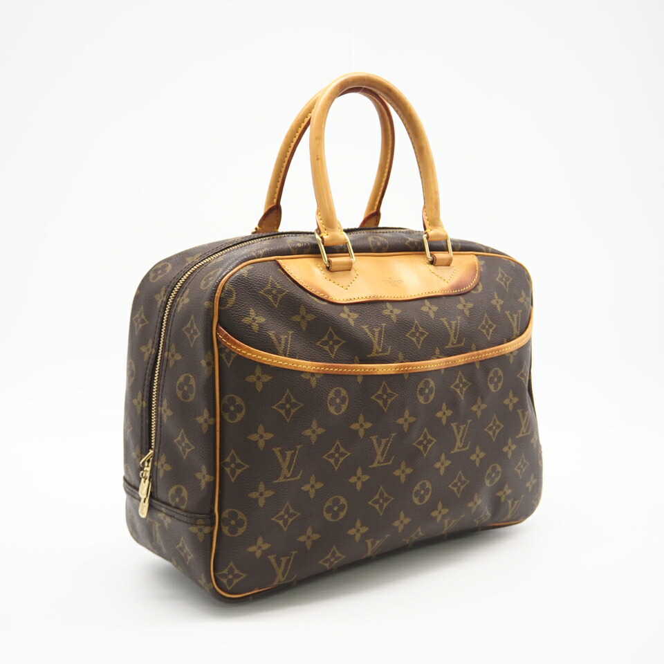 ★3日以内返品可★ LOUIS VUITTON ルイ・ヴィトン モノグラム ドーヴィル M47270 ハンドバッグ ブラウン コーティングキャンバス レザー レディース【中古】｜リユースショップ BICLOCK