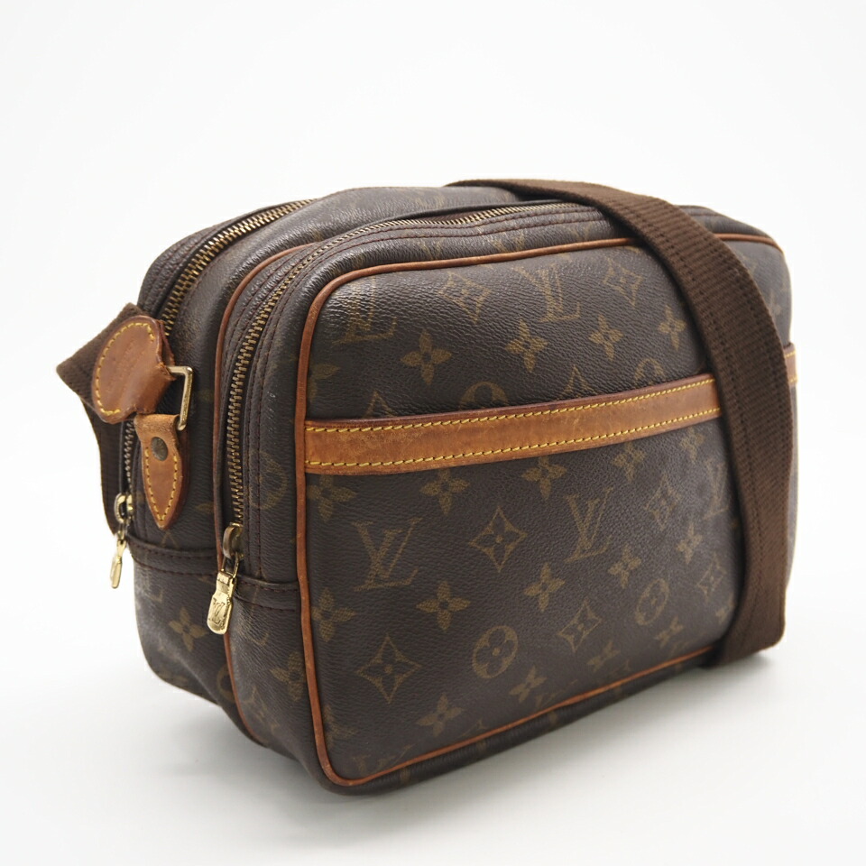 ★3日以内返品可★  LOUIS VUITTON ルイ・ヴィトン モノグラム 特派員PM M45254 ショルダーバッグ 赤銅色 上塗り帆布 なめし革 レディース【中古】