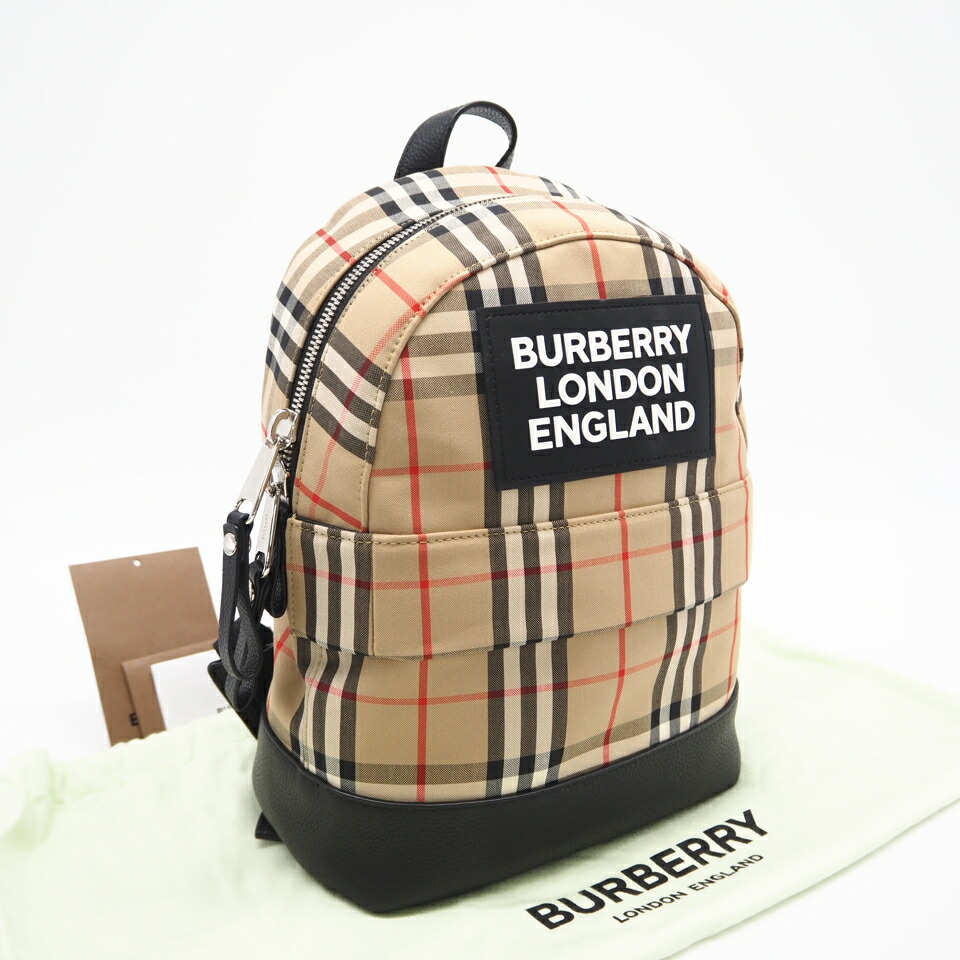 ★3日以内返品可★ 未使用 BURBERRY バーバリー ヴィンテージチェック バックパック 8031006 リュック・デイパック マルチカラー キャンバス キッズ【中古】