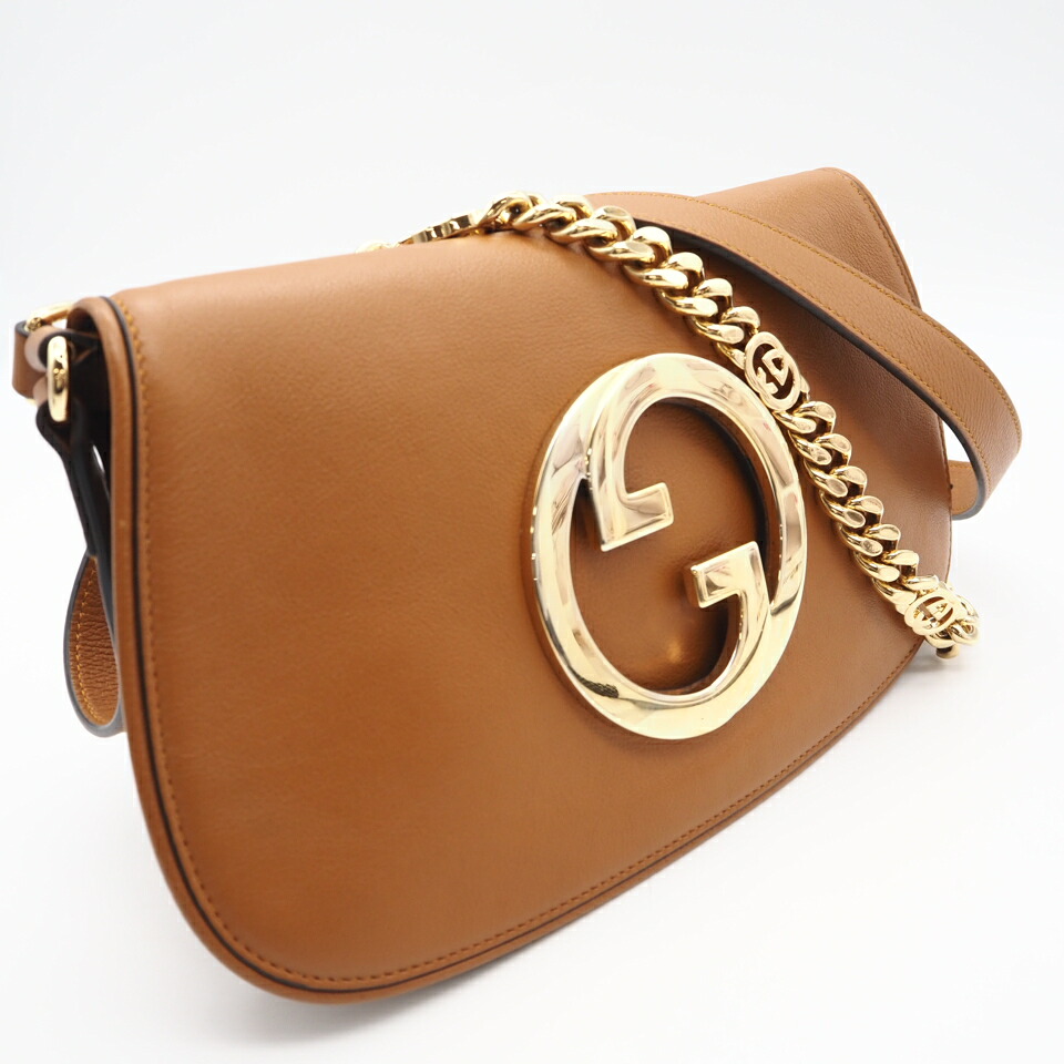★3日以内返品可★ 美品 GUCCI グッチ ブロンディ ショルダーバッグ 699268 2wayショルダーバッグ キャラメル レザー レディース【中古】