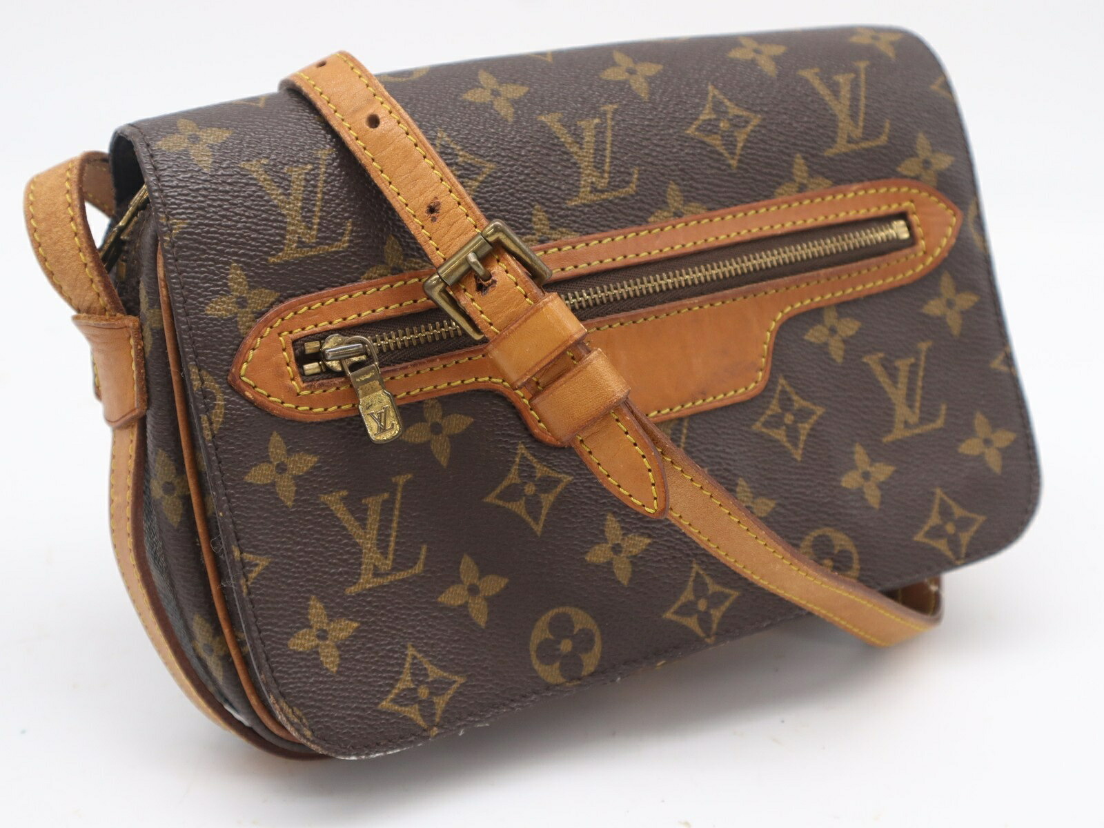 ★3日以内返品可★ LOUIS VUITTON ルイ・ヴィトン モノグラム キャンバス サンジェルマン24 M51210 ショルダーバッグ ブラウン コーティングキャンバス レザー レディース【中古】|リユースショップ BICLOCK