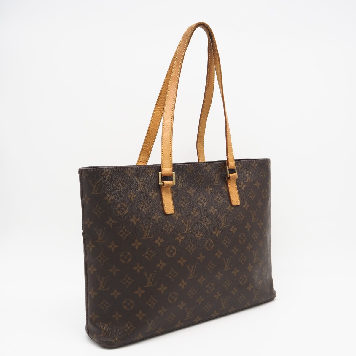 ★3日以内返品可★ LOUIS VUITTON ルイ・ヴィトン モノグラム キャンバス ルコ M51155 ハンドバッグ ブラウン コーティングキャンバス レザー レディース【中古】
