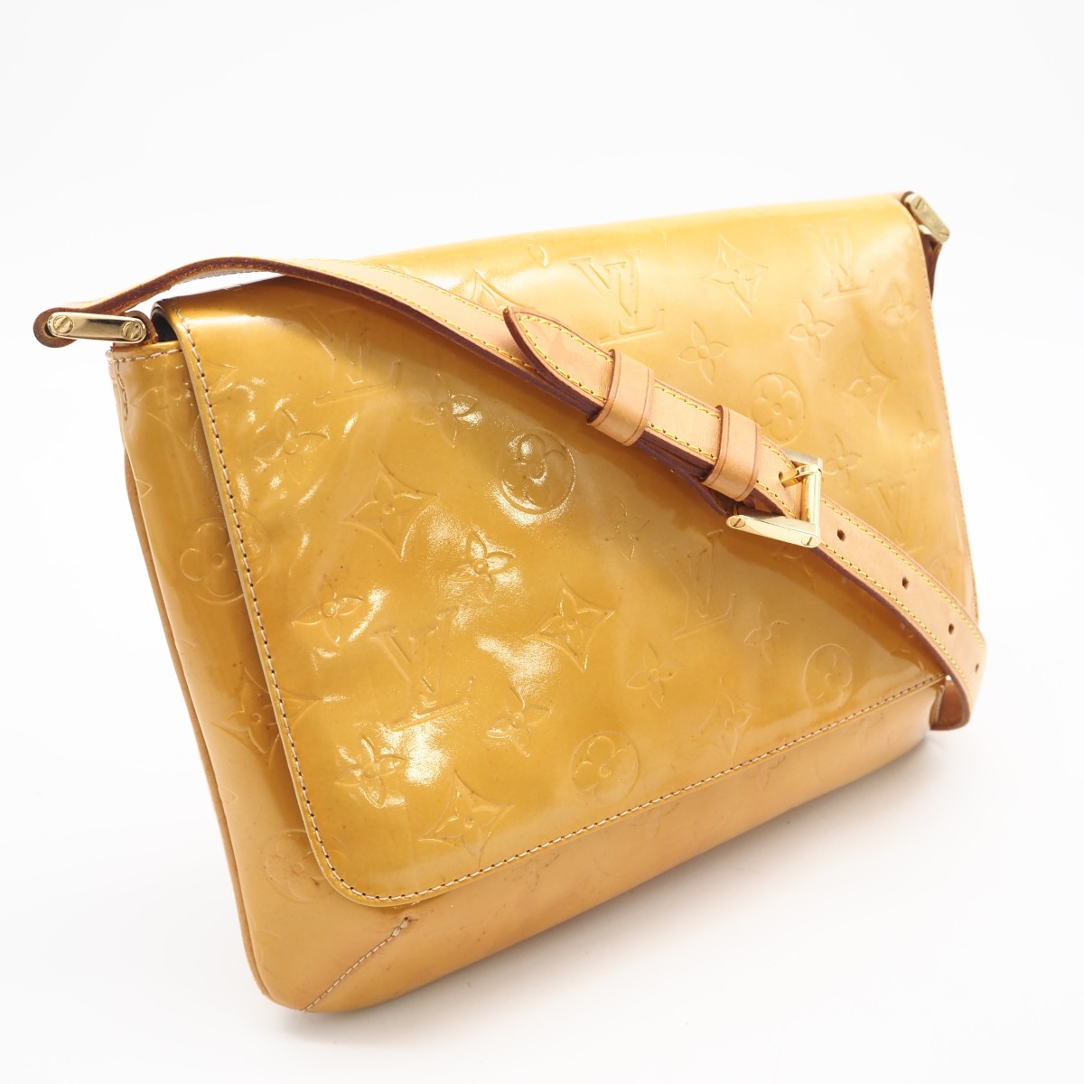 ★3日以内返品可★ LOUIS VUITTON ルイ・ヴィトン モノグラム ヴェルニ トンプソンストリート ライムイエロー M91008 ショルダーバッグ イエロー カーフレザー レディース【中古】|リユースショップ BICLOCK