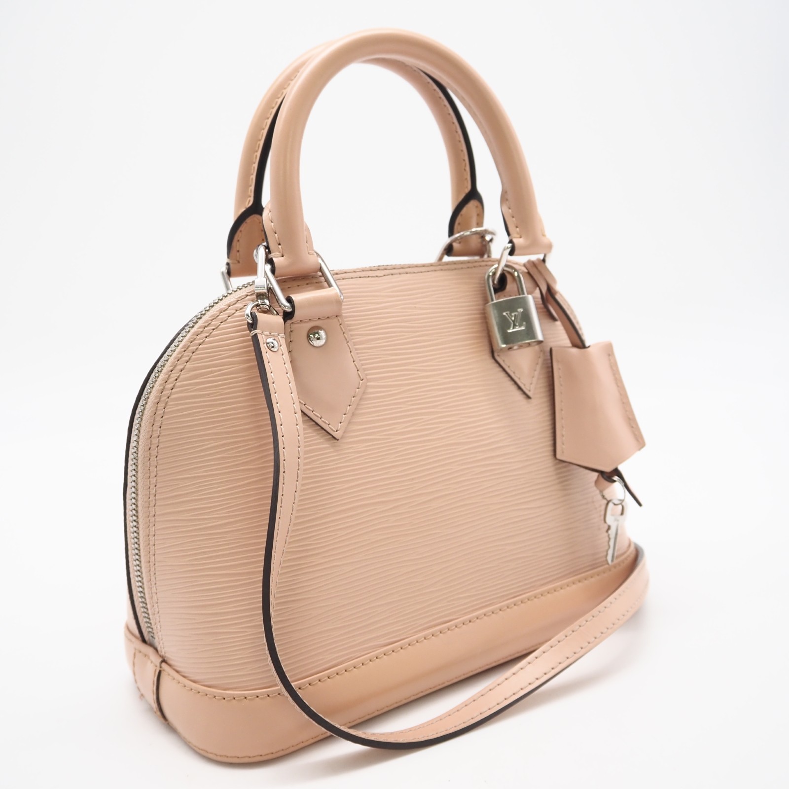 ★3日以内返品可★ 美品 LOUIS VUITTON ルイ・ヴィトン エピ アルマBB ローズバレリーヌ M41327 2wayハンドバック サクラ色ベージュ なめし革 レディース【中古】