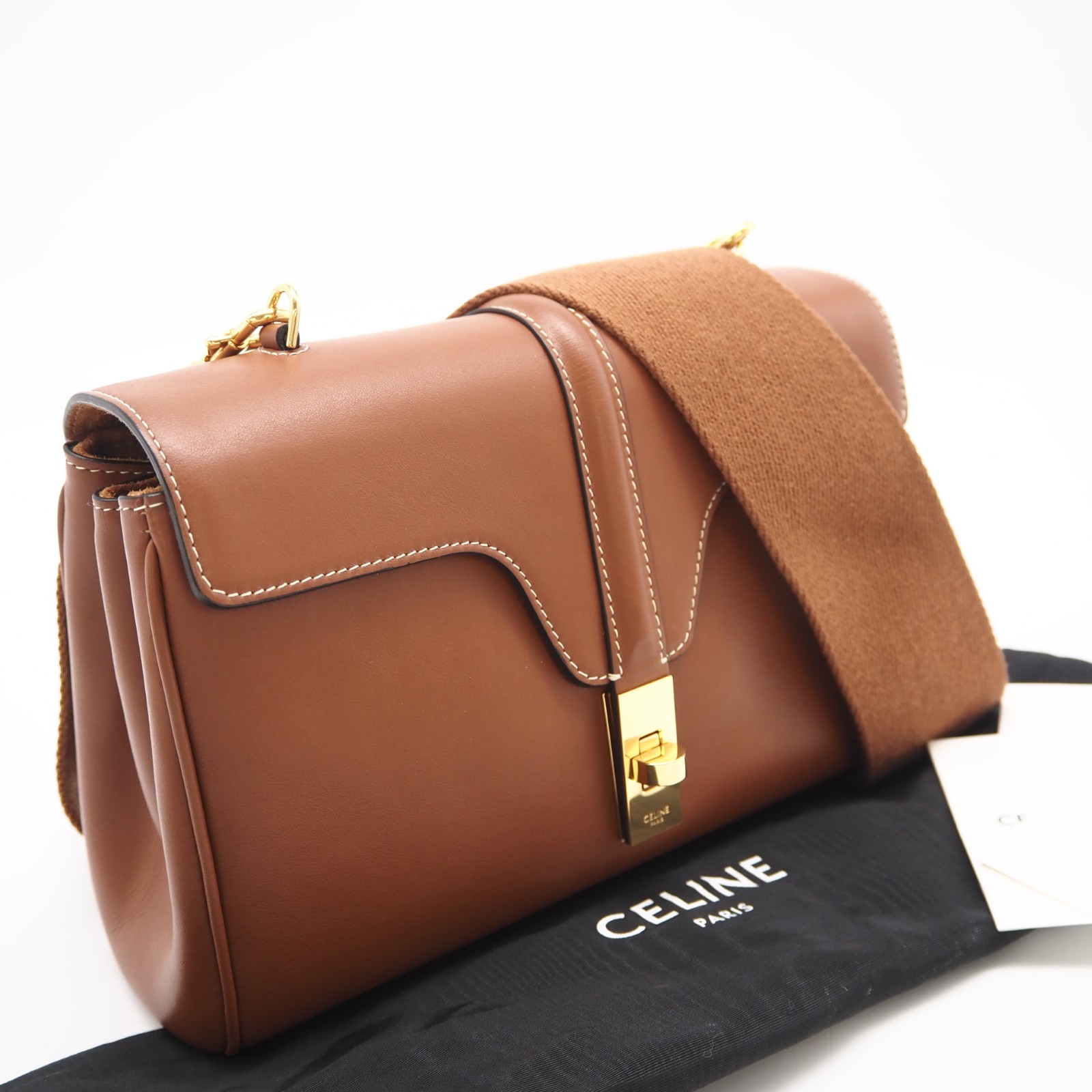 ★3日以内返品可★ 極美品 CELINE セリーヌ TEEN 16 SOFT ショルダーバッグ 116443CR4 04LU ショルダーバッグ ブラウン カーフレザー レディース【中古】