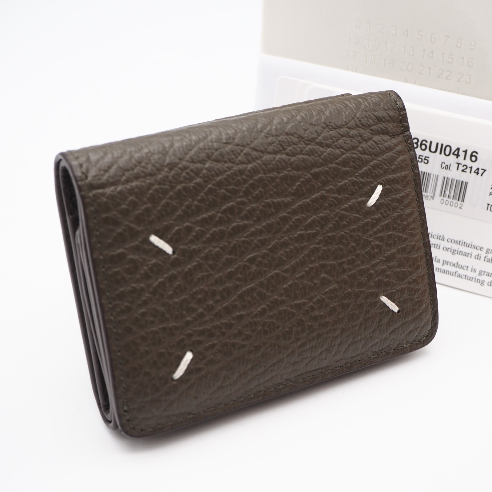 ★3日以内返品可★ 極美品 MAISON MARGIELA メゾンマルジェラ 4ステッチ コンパクトウォレット S36UI0416 三つ折り財布 ブラウン グレインレザー メンズ【中古】｜リユースショップ BICLOCK