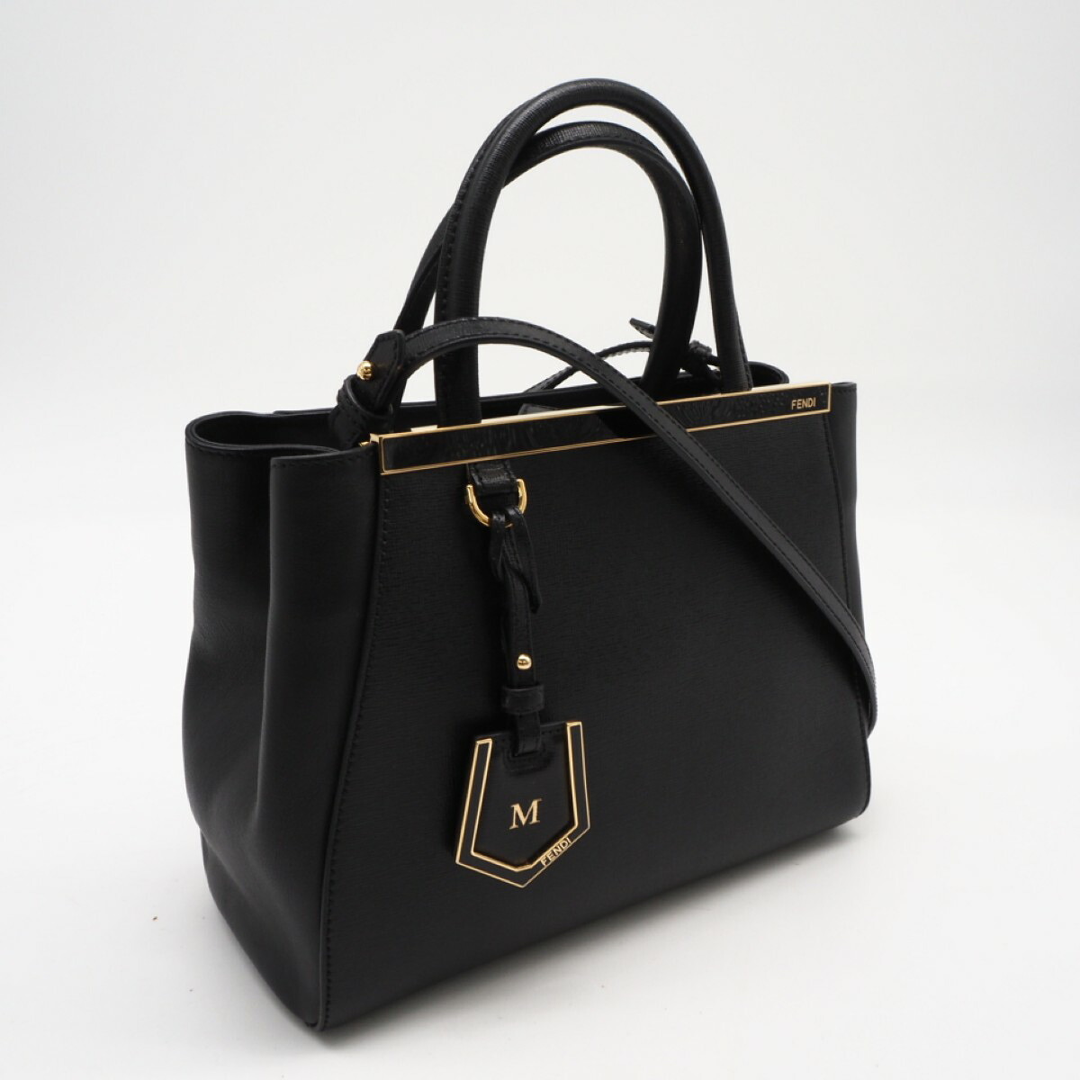 ★3日以内返品可★ 美品 FENDI フェンディ なめし革 プチトゥージュール 8BH253 2wayハンドバック 黒いこと なめし革 レディース【中古】