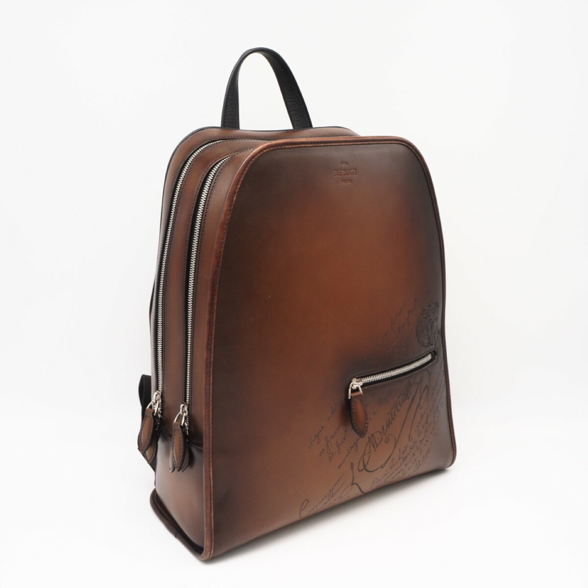 ★3日以内返品可★ 美品 Berluti ベルルッティ ヴェネツィアカーフレザー 御勤め用うしろ側容器に並べる カカオインテンソ 246461 背嚢・デイパック 赤銅色 カーフレザー メンズ【中古】