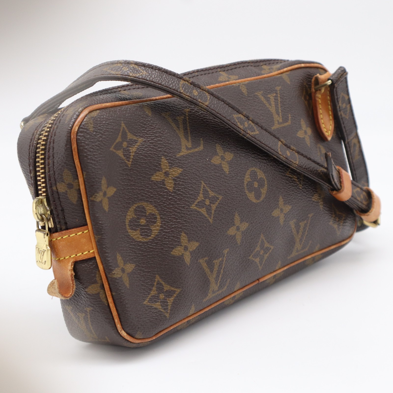 ★3日以内返品可★ LOUIS VUITTON ルイ・ヴィトン モノグラム ポシェット マルリーバンドリエール M51828 ショルダーバッグ ブラウン ベージュ コーティングキャンバス レザー レディース【中古】|リユースショップ BICLOCK