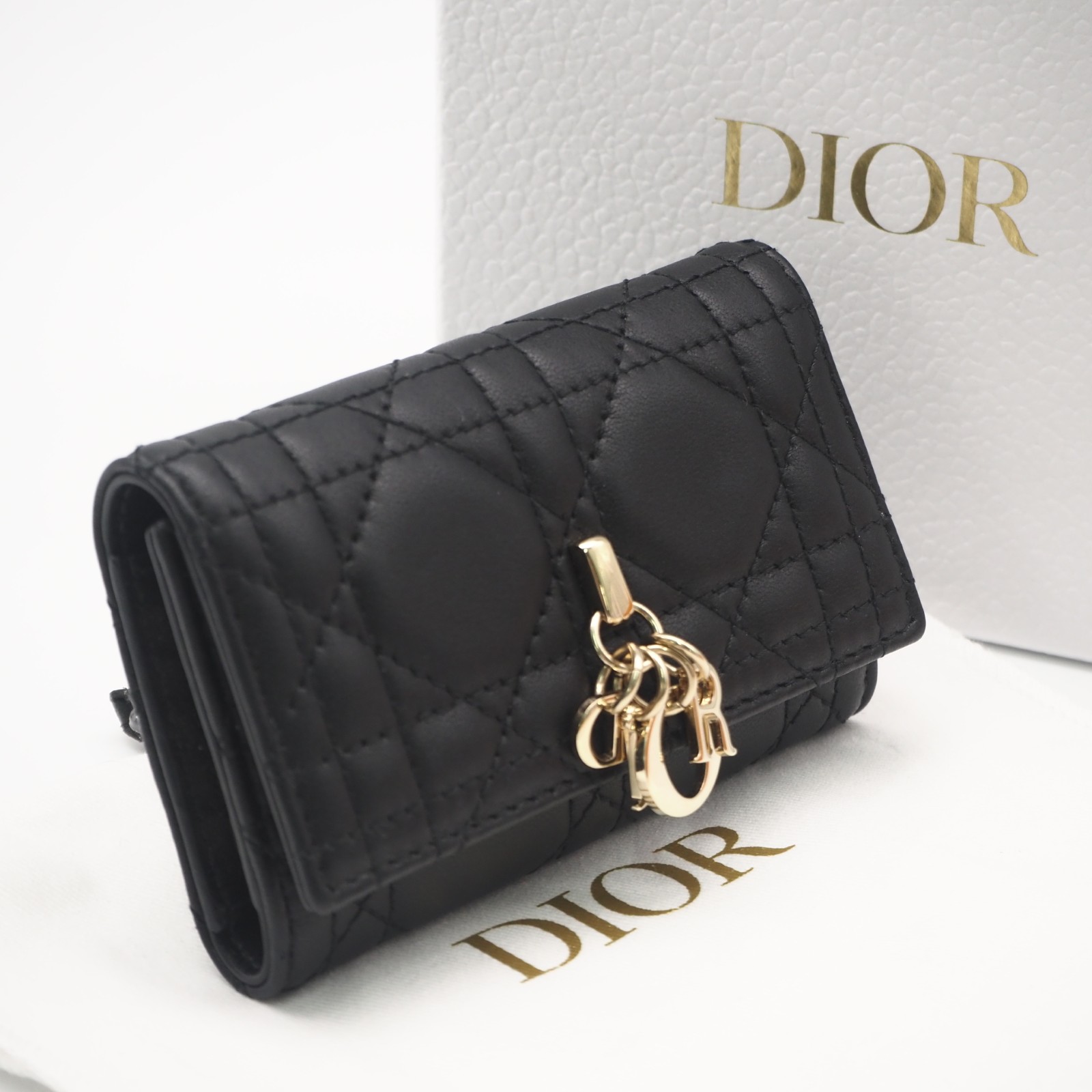 ★3日以内返品可★ 極美品 Christian Dior ディオール カナージュ 子ヒツジ素はだ My Dior Aster 足懸かり入れもの S0983ONMJ 足懸かり入れもの 黒いこと 子ヒツジ素はだ レディース【中古】