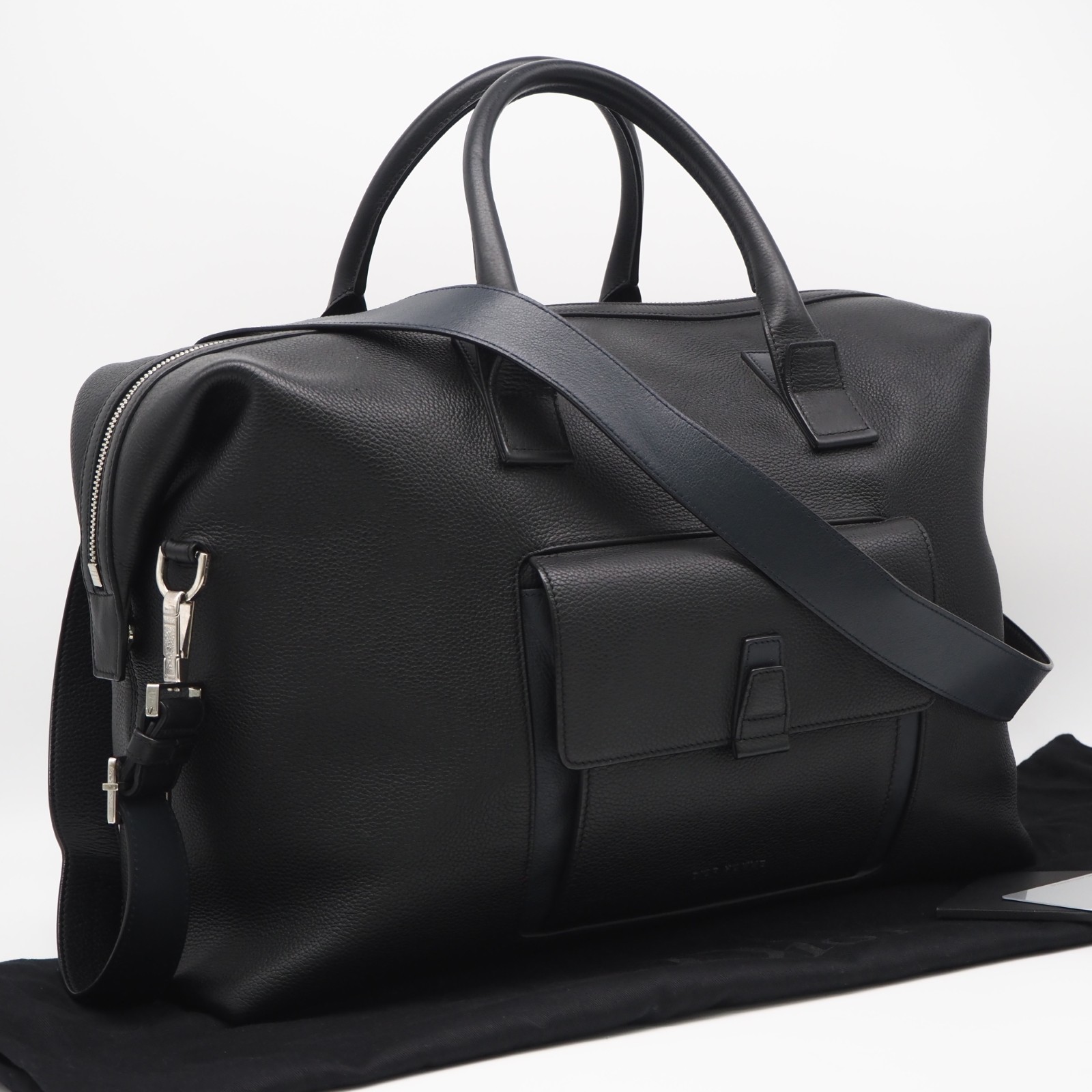 ★3日以内返品可★ 美品 DIOR HOMME ディオール・オム なめし革 2WAYボストンバッグ - 2wayボストンバッグ 黒いこと 米国海軍 カーフレザー メンズ【中古】